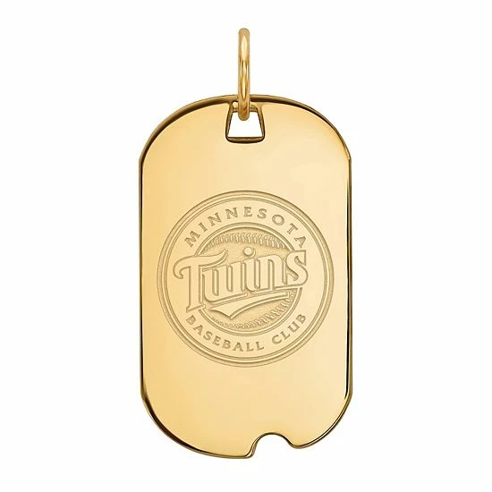 LogoArt Sterling Silver Minnesota Twins Small Dog Tag Pendant - Image 3