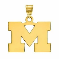 LogoArt 14K Gold Michigan Wolverines Small Pendant