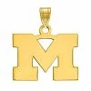 LogoArt 10K Gold Michigan Wolverines Small Pendant