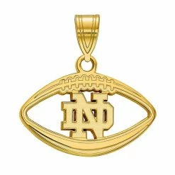 LogoArt 10K Gold Notre Dame Football Pendant