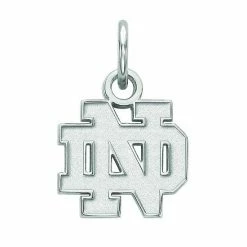 LogoArt Sterling Silver Notre Dame Fighting Irish Pendant Necklace