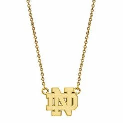 LogoArt 10k Gold Notre Dame Fighting Irish Pendant Necklace
