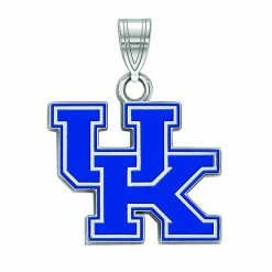 LogoArt Sterling Silver Kentucky Wildcats Enamel Pendant Necklace