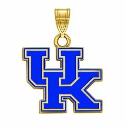 LogoArt 14k Gold Over Silver Kentucky Wildcats Enamel Pendant Necklace