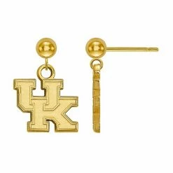 LogoArt 14k Gold Kentucky Dangle Ball Earrings