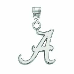 LogoArt 10k White Gold Alabama Crimson Tide Pendant