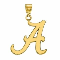 LogoArt 14k Gold Over Silver Alabama Crimson Tide Pendant