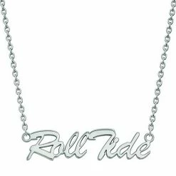 LogoArt Sterling Silver Alabama Crimson Tide Pendant Necklace