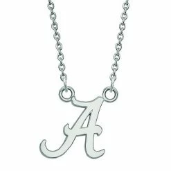 LogoArt Sterling Silver Alabama Crimson Tide Pendant Necklace