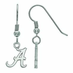 LogoArt Sterling Silver Alabama Crimson Tide Drop Earrings