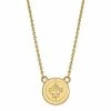 LogoArt 14k Gold Winnipeg Jets Small Logo Necklace 14k White Gold