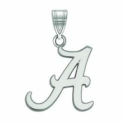 LogoArt 10k White Gold Alabama Crimson Tide Pendant