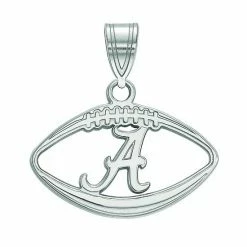 LogoArt Sterling Silver Alabama Crimson Tide Football Pendant