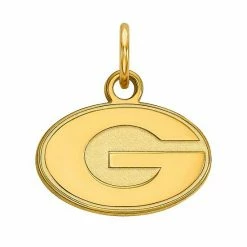 LogoArt Georgia Bulldogs Sterling Silver 14K Gold Plated Pendant
