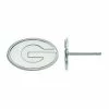 LogoArt Georgia Bulldogs 14K White Gold Post Earrings
