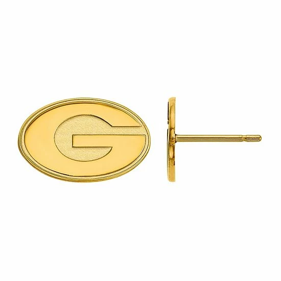 LogoArt Georgia Bulldogs 14K Yellow Gold Post Earrings