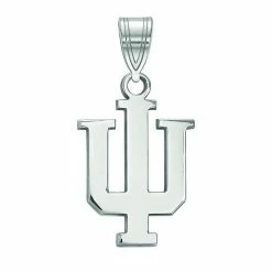LogoArt Indiana Hoosiers 14K White Gold Medium Pendant
