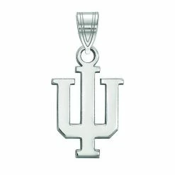 LogoArt Indiana Hoosiers Sterling Silver Rhodium Plated Small Pendant