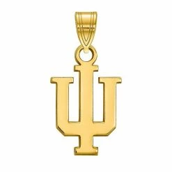 LogoArt Sterling Silver 14K Gold Plated Indiana Hoosiers Small Pendant