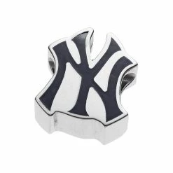 LogoArt Sterling Silver New York Yankees Bead