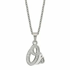 LogoArt Stainless Steel Baltimore Orioles Pendant Necklace