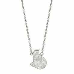 LogoArt Sterling Silver Ottawa Senators Large Logo Necklace