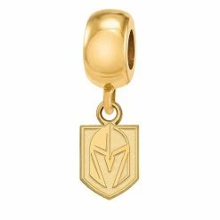 LogoArt Sterling Silver Las Vegas Golden Knights Logo Bead Charm