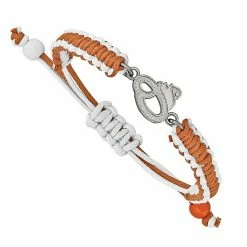 LogoArt Stainless Steel Baltimore Orioles Adjustable Cord Bracelet