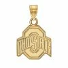 LogoArt Sterling Silver-over-14K Gold Plated Ohio State Small Pendant