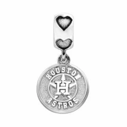 LogoArt Houston Astros Sterling Silver Team Logo Charm