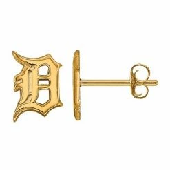 LogoArt 10k Gold Detroit Tigers Extra-Small Post Earrings