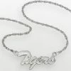 LogoArt Detroit Tigers Sterling Silver Script Necklace
