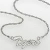 LogoArt Auburn Tigers Sterling Silver Script Pendant