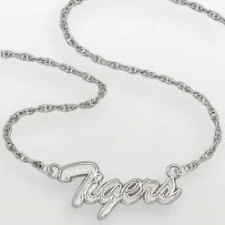 LogoArt Auburn Tigers Sterling Silver Script Pendant