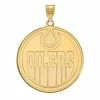 LogoArt Sterling Silver Edmonton Oilers Sterling Silver Extra Large Pendant