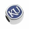 LogoArt Sterling Silver Kansas Jayhawks Bead