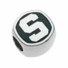 LogoArt Sterling Silver Michigan State Spartans Bead