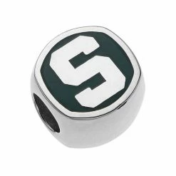LogoArt Sterling Silver Michigan State Spartans Bead