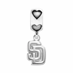 LogoArt San Diego Padres Sterling Silver Team Logo Charm