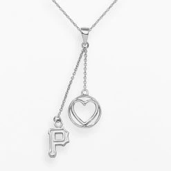 LogoArt Pittsburgh Pirates Beloved Sterling Silver Linear Pendant