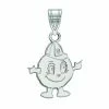 LogoArt Syracuse Orange Sterling Silver Rhodium Plated Medium Pendant