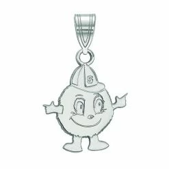 LogoArt Syracuse Orange Sterling Silver Rhodium Plated Medium Pendant