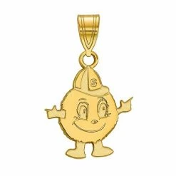 LogoArt Syracuse Orange Sterling Silver 14K Gold Plated Medium Pendant