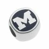 LogoArt Sterling Silver Michigan Wolverines Bead