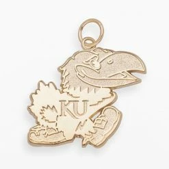LogoArt Kansas Jayhawks 14k Gold Logo Charm
