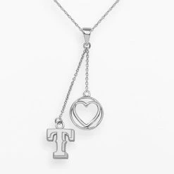 LogoArt Texas Rangers Beloved Sterling Silver Linear Pendant