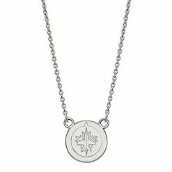 LogoArt 10k Gold Winnipeg Jets Small Logo Pendant Necklace 10k White Gold