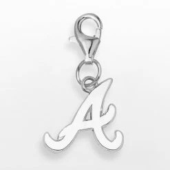 LogoArt Atlanta Braves Sterling Silver Logo Charm