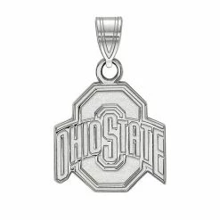LogoArt 14K White Gold Ohio State Small Pendant