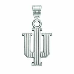 LogoArt Indiana Hoosiers Sterling Silver Rhodium Plated Small Pendant